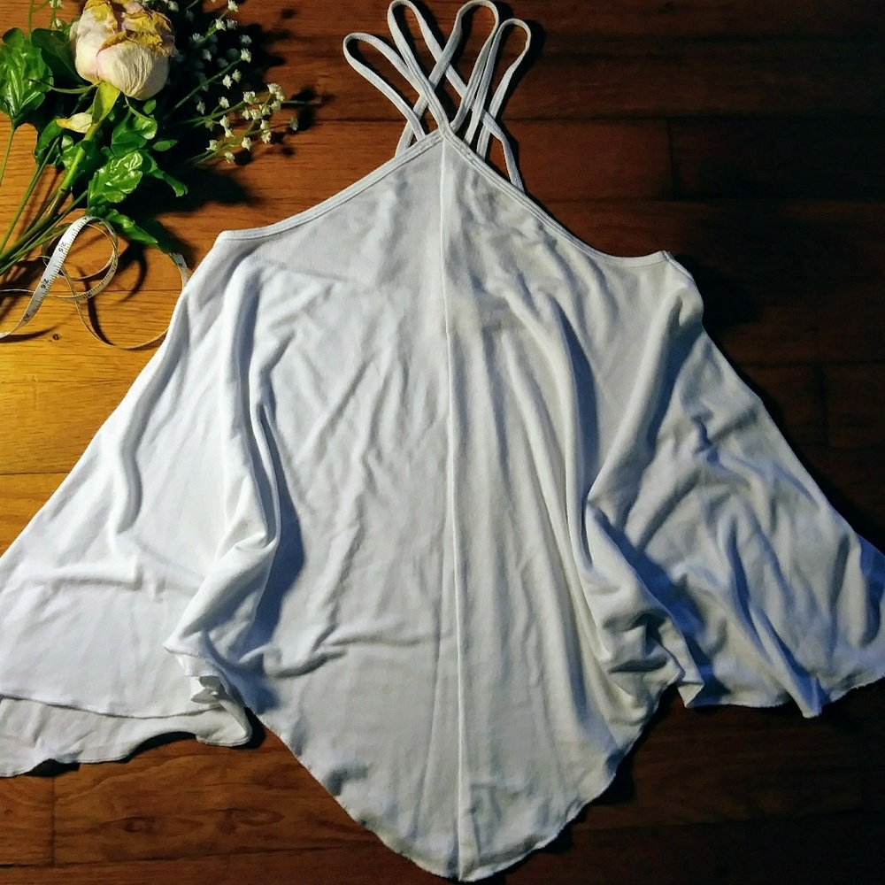 Hollister Sleeveless Flowy Top in White